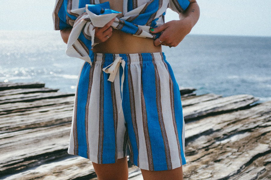 Afghan Cotton Stripe Short