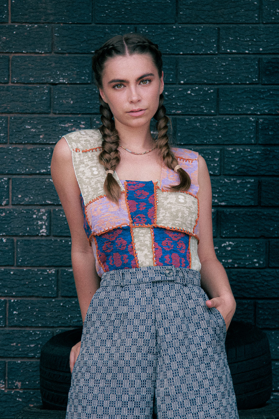 Ikat Knitted Top