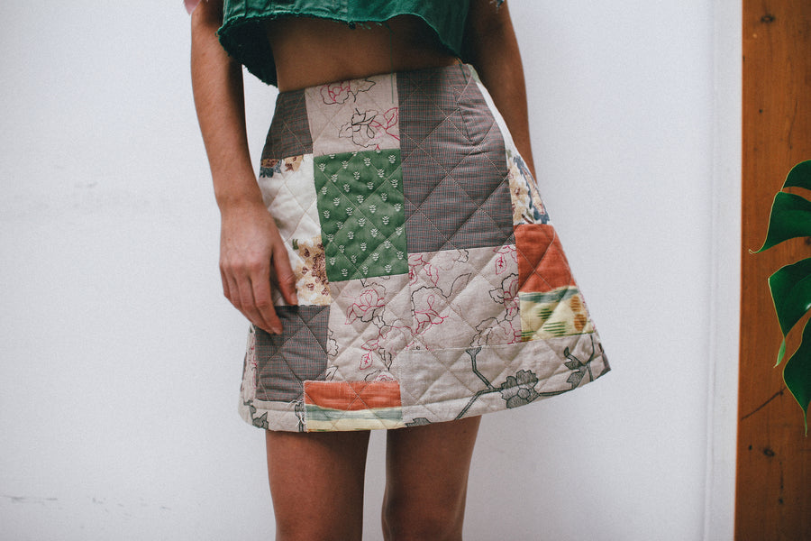 Patchwork Quilted Skirt