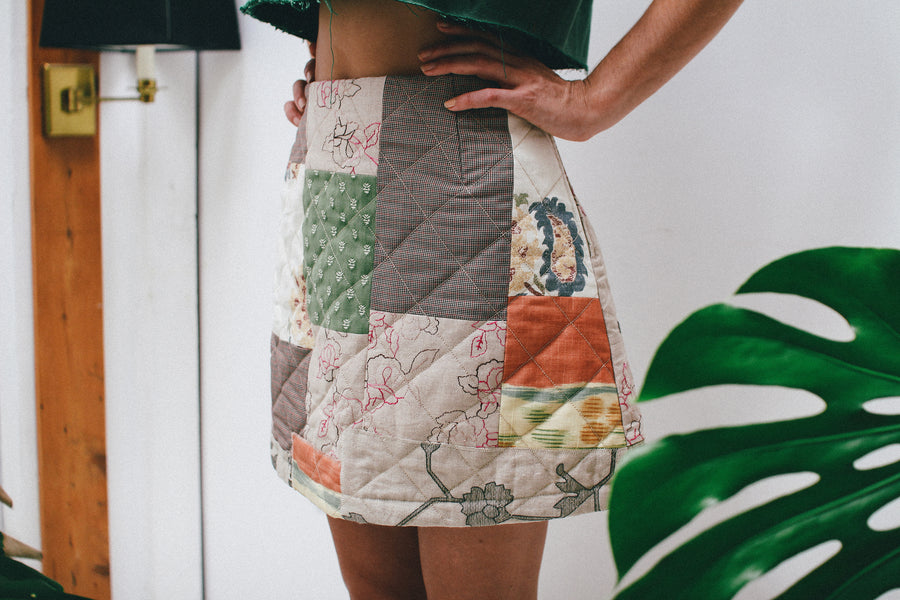 Patchwork Quilted Skirt